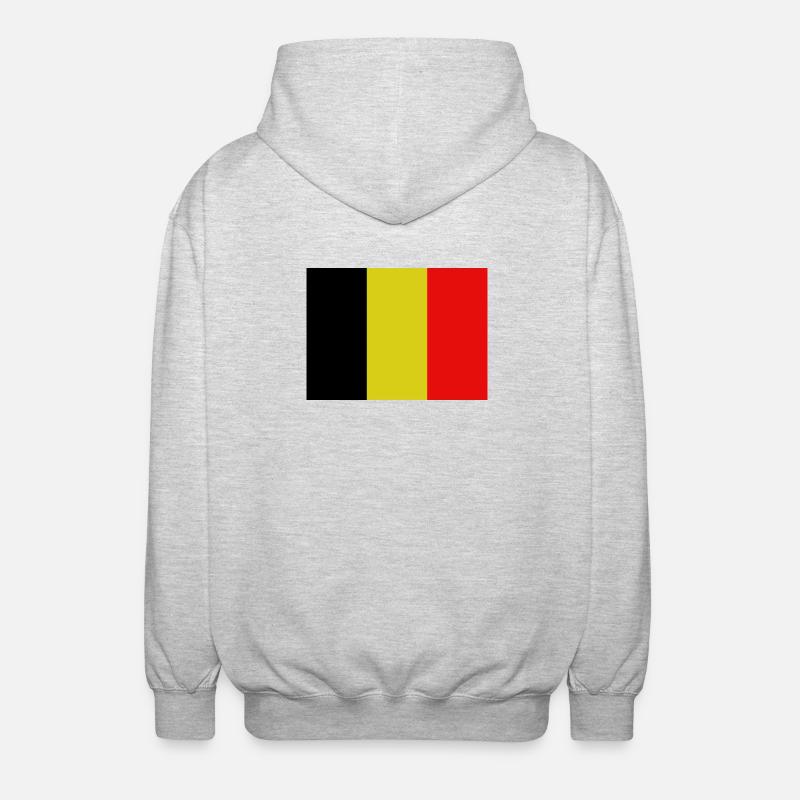 Drapeau belge - Veste à capuche unisexe - gris clair chiné