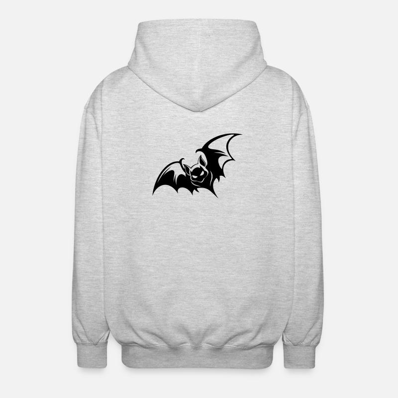 Bat Gothic Logo - Veste à capuche unisexe - gris clair chiné