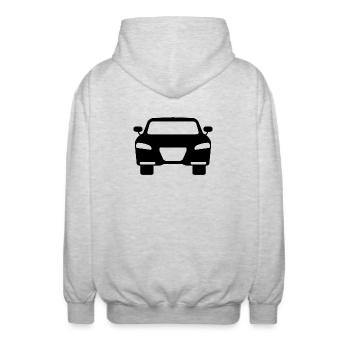 Voiture - Veste à capuche unisexe - gris clair chiné - Dos - AI Model Male 185 light (185cm)