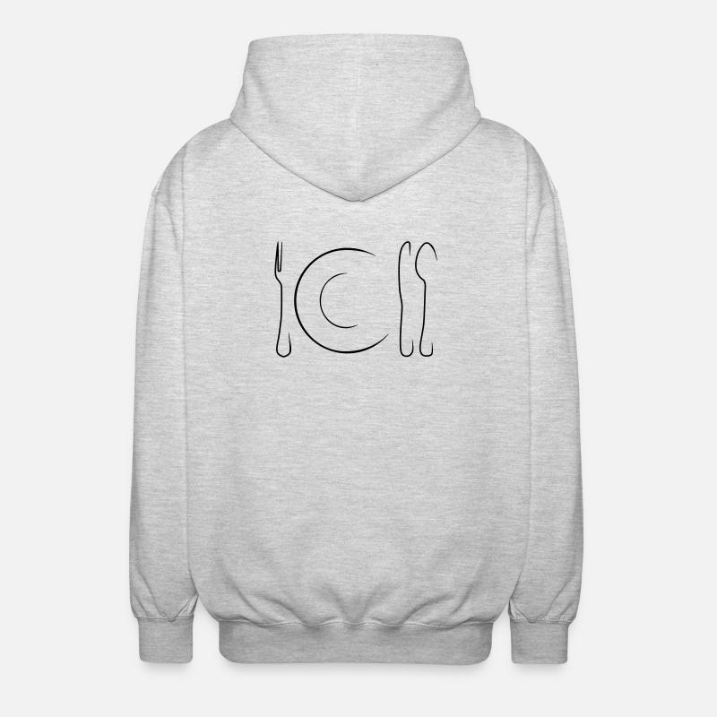 essen - Unisex Kapuzenjacke - Hellgrau meliert