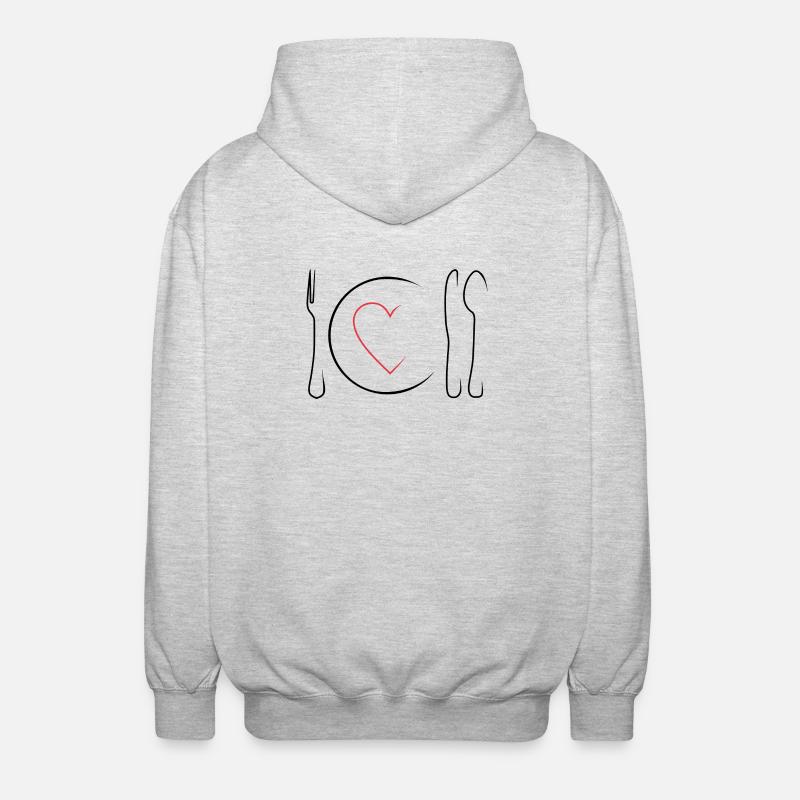 manger - Veste à capuche unisexe - gris clair chiné