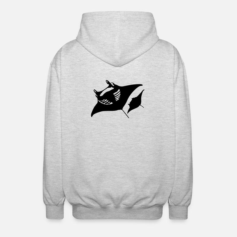 Teufelsrochen - Unisex Kapuzenjacke - Hellgrau meliert
