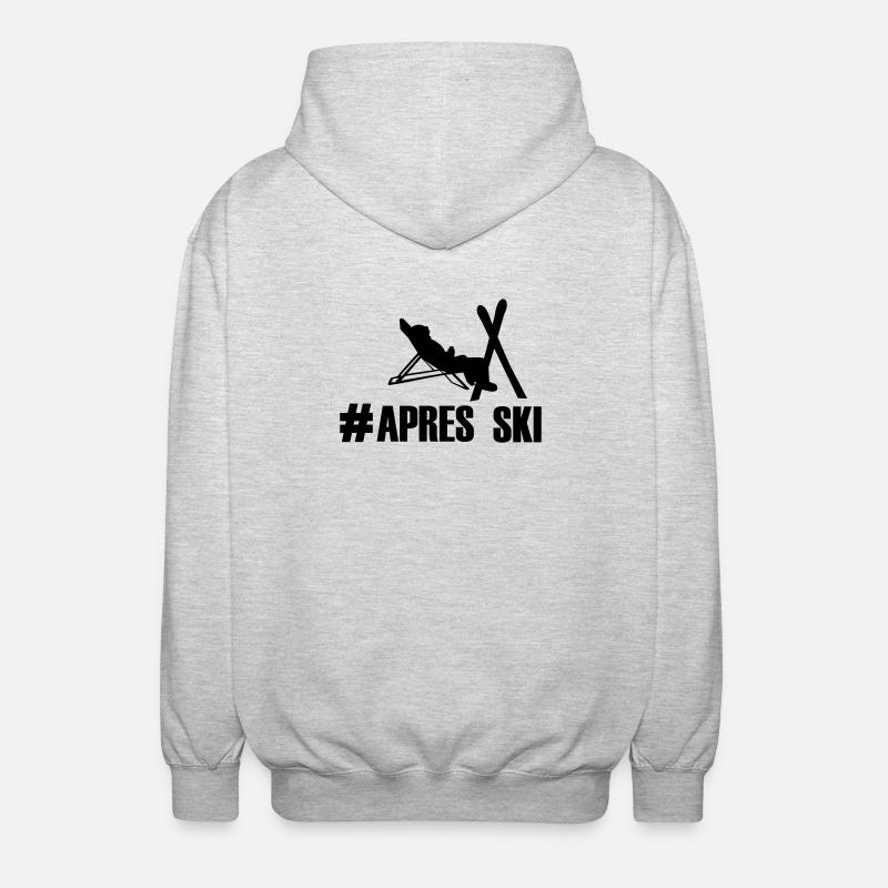 Ski Pause - Unisex Kapuzenjacke - Hellgrau meliert