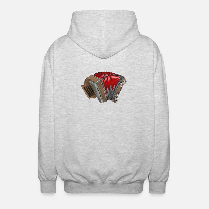 Harmonica de Styrie - Franconie, Bavière | ZiachON ! - Veste à capuche unisexe - gris clair chiné