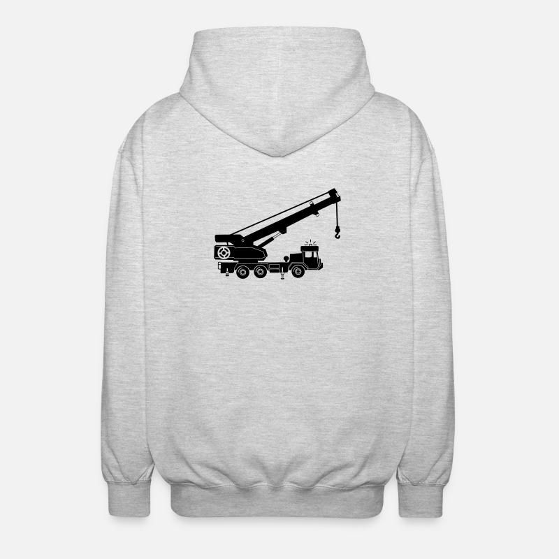 Kranwagen oder Abschleppwagen - Unisex Kapuzenjacke - Hellgrau meliert