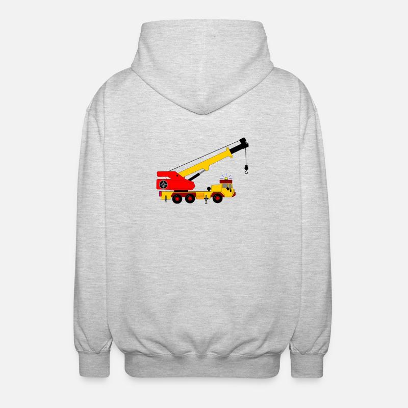 Couleur du camion-grue - Veste à capuche unisexe - gris clair chiné