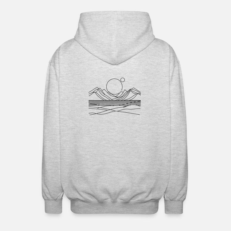 Lever du soleil - Veste à capuche unisexe - gris clair chiné
