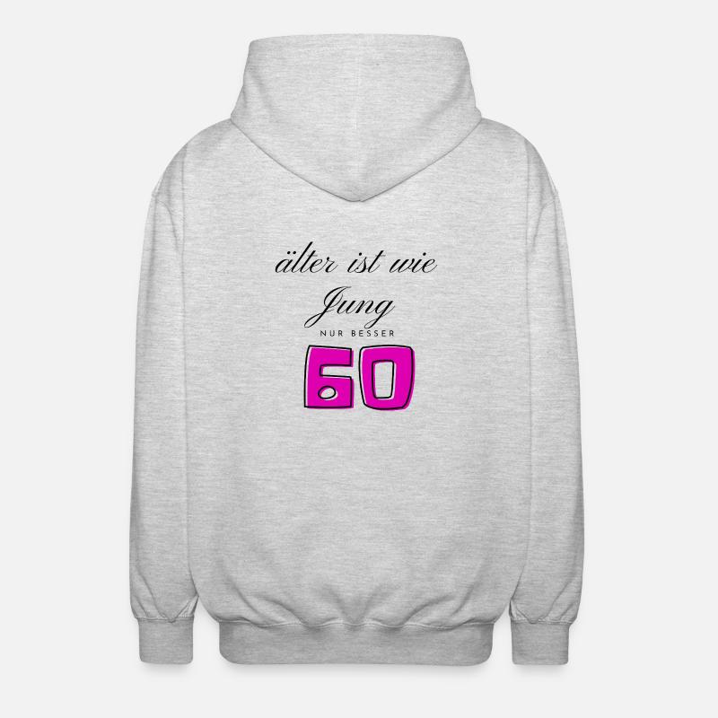 60e anniversaire - Veste à capuche unisexe - gris clair chiné