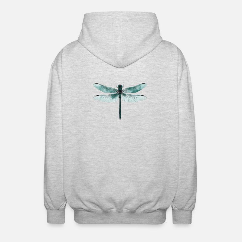 Libelle. Libelle - Libelle - Libelle - Unisex Kapuzenjacke - Hellgrau meliert