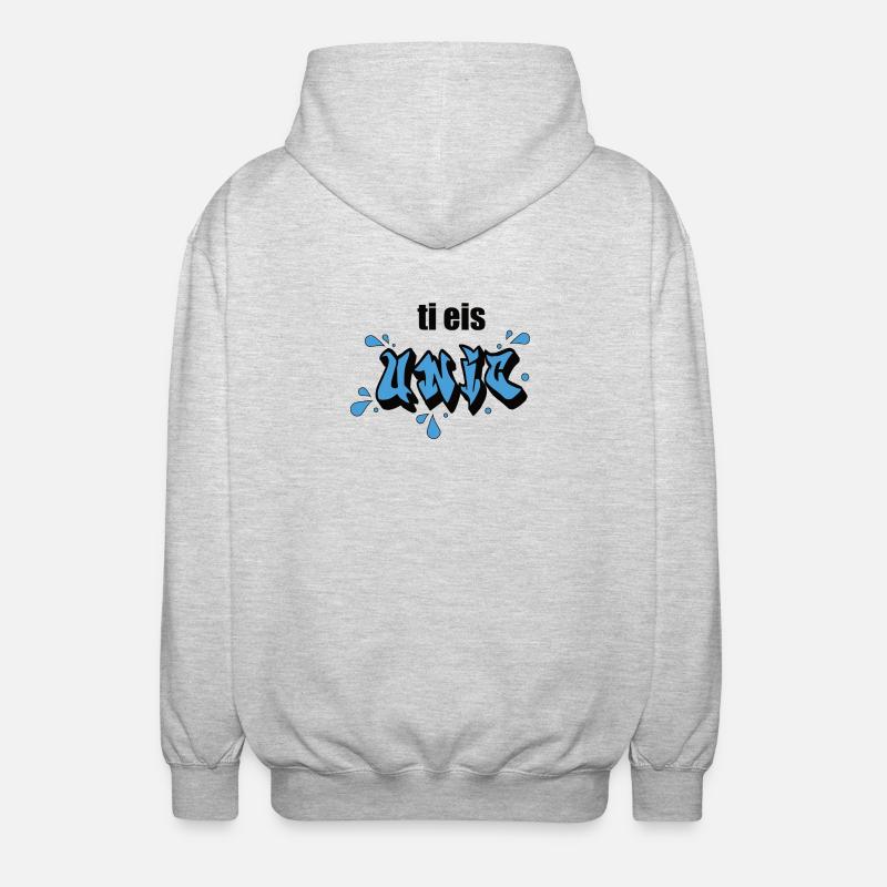 ti eis unic - Veste à capuche unisexe - gris clair chiné