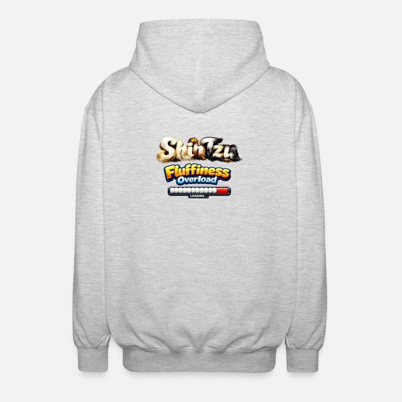 Surcharge de flouet du tibia - Veste à capuche unisexe - gris clair chiné