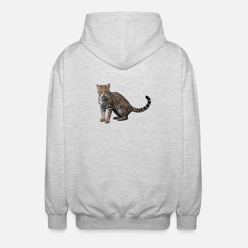 Artistic Leopard - Unisex Hooded Jacket - light heather grey