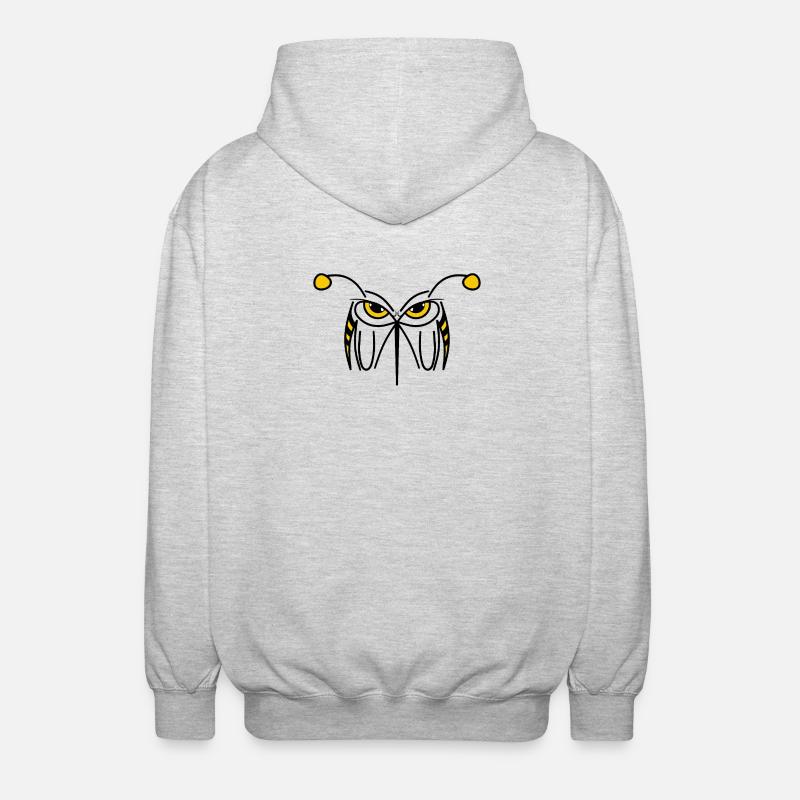 STING - Angry Wasp - Unisex Hooded Jacket - light heather grey