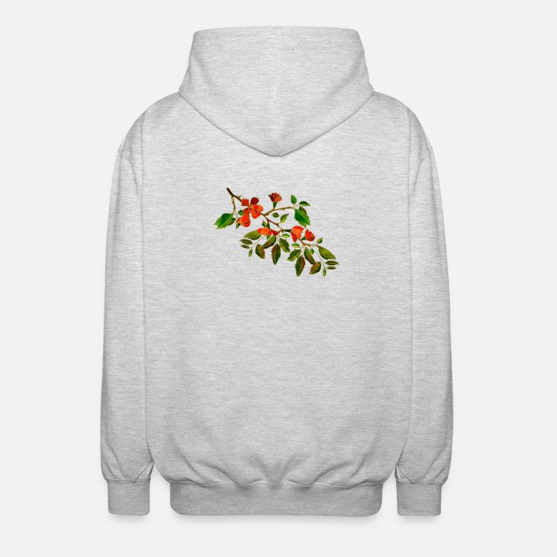 Fleur - Veste à capuche unisexe - gris clair chiné