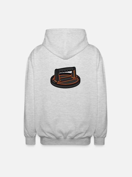 Burger Press Smashburger Grilling Food Truck - Unisex Hooded Jacket - light heather grey