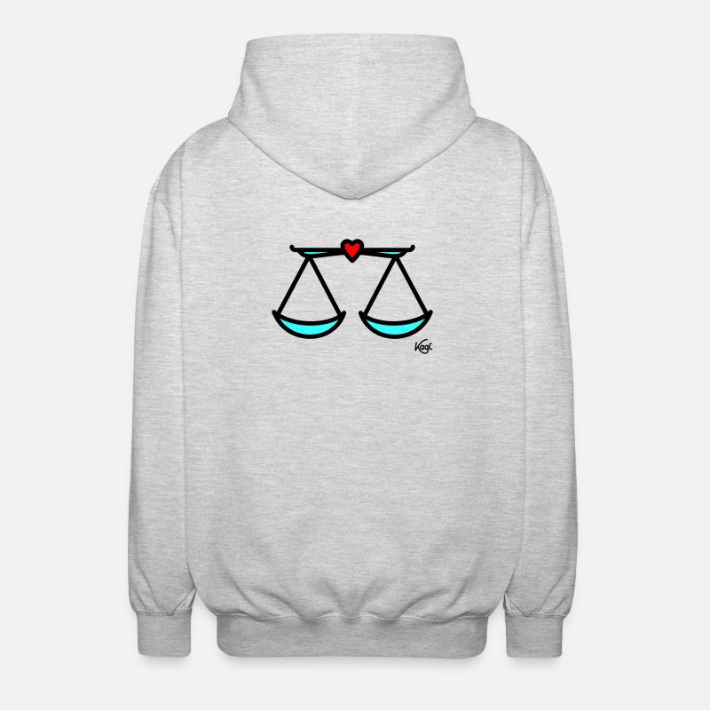 Large scale - Unisex Hooded Jacket - light heather grey
