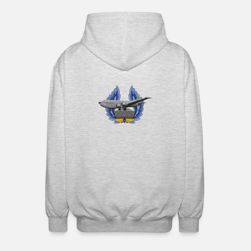 C-124 Globemaster II - Unisex Hooded Jacket - light heather grey