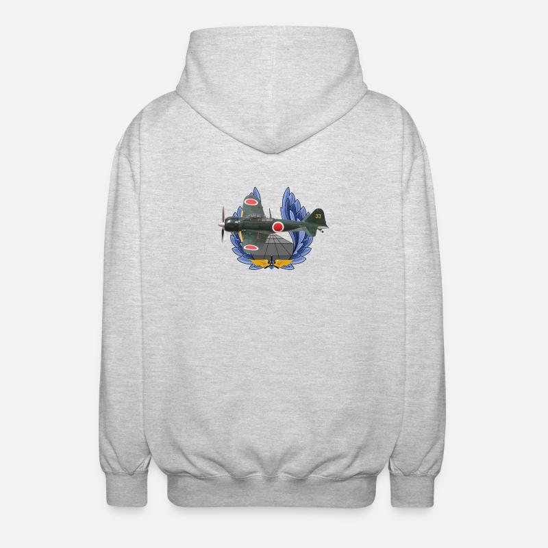 A6M Zero - Unisex Hooded Jacket - light heather grey