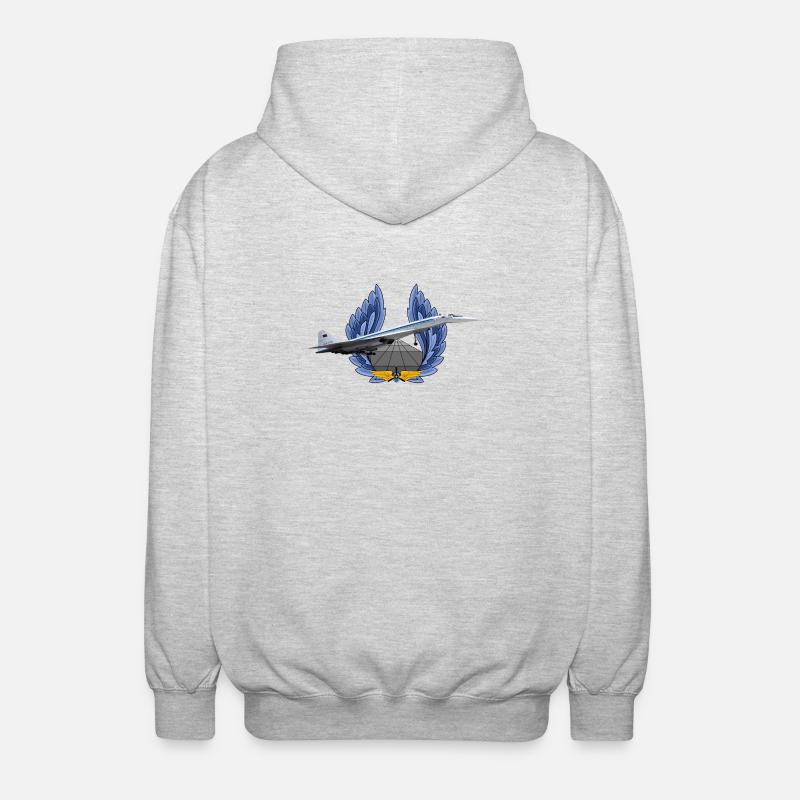 Tu-144 - Unisex Hooded Jacket - light heather grey
