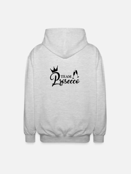 Team Prosecco! - Unisex Kapuzenjacke - Hellgrau meliert