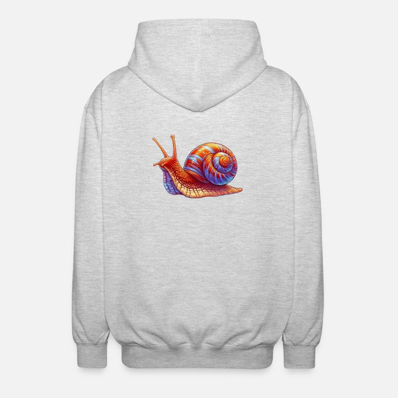 Escargot - Veste à capuche unisexe - gris clair chiné