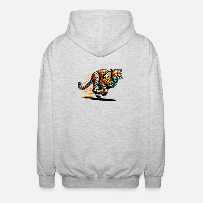 Gepard - Unisex Kapuzenjacke - Hellgrau meliert