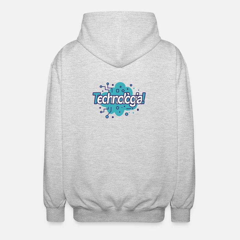 Technologie - Veste à capuche unisexe - gris clair chiné