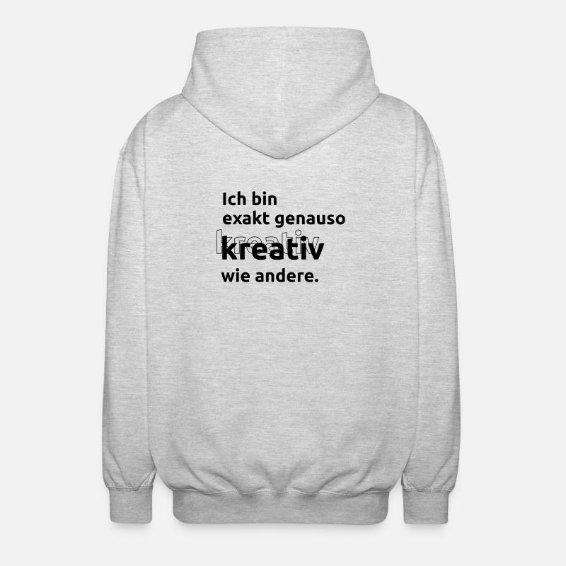 Just as creative as others - Unisex Hooded Jacket - light heather grey