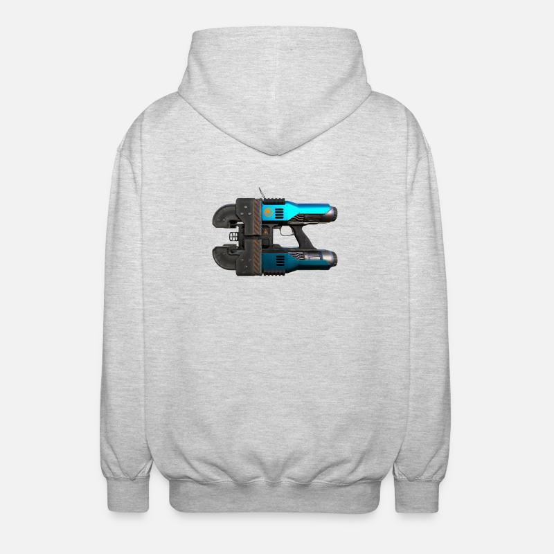 Space Drop Lasercutter - Unisex Kapuzenjacke - Hellgrau meliert