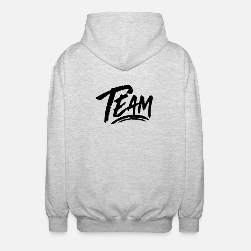 Équipe - Veste à capuche unisexe - gris clair chiné