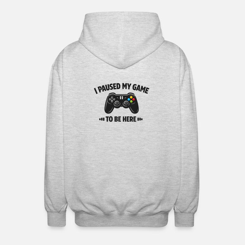 Gaming Design - Unisex Hooded Jacket - light heather grey