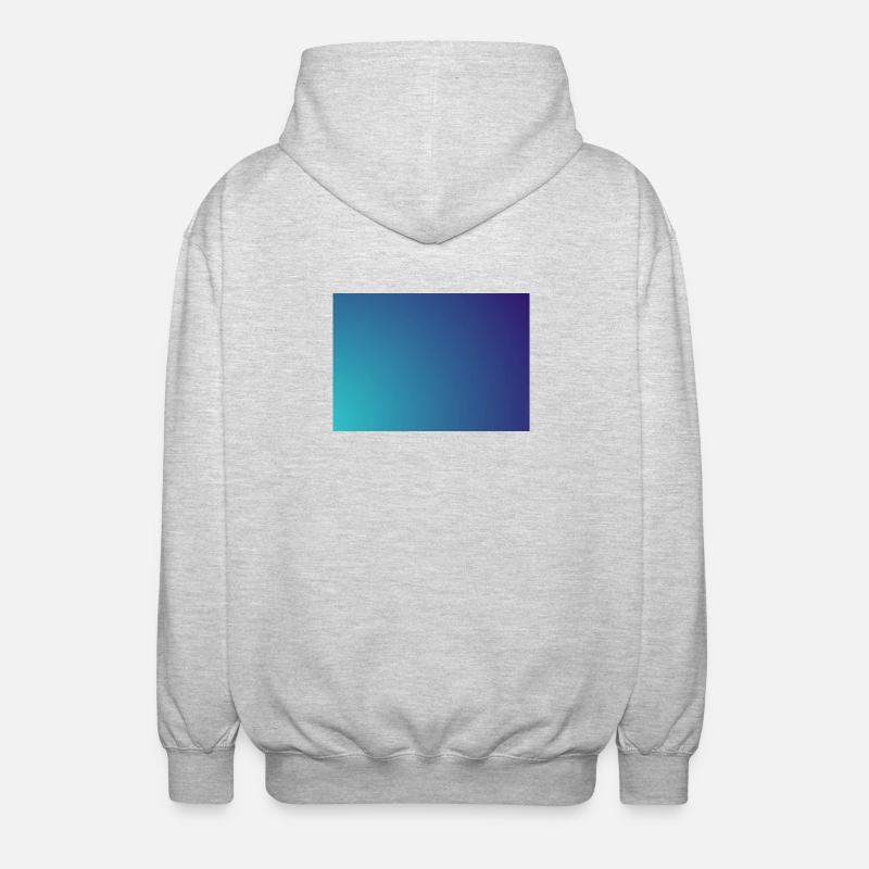 Gradient cyan-violet en cercle - Veste à capuche unisexe - gris clair chiné