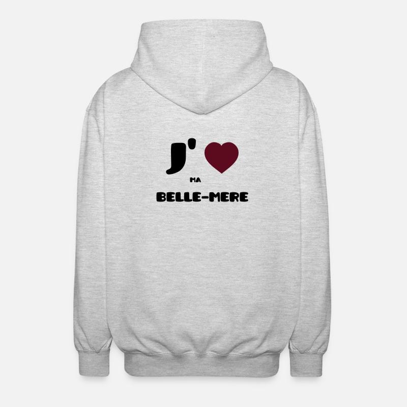 Ich liebe meine Mutter (V) - Unisex Kapuzenjacke - Hellgrau meliert