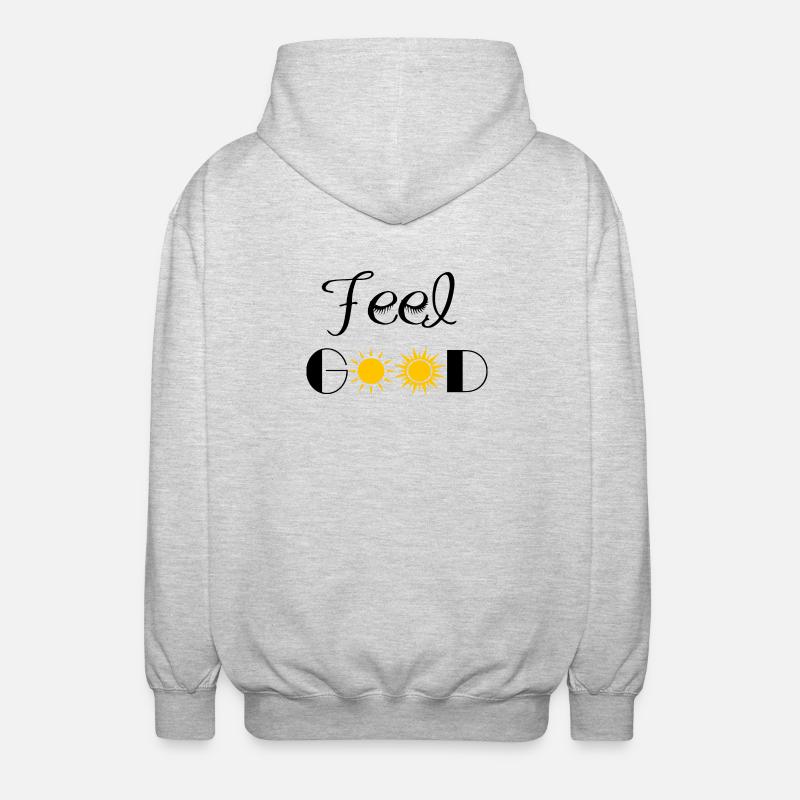 feel good - Unisex Hooded Jacket - light heather grey