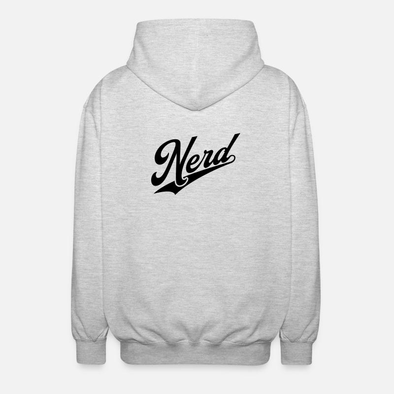 NERDY forever - NERD retro schwarz - Unisex Kapuzenjacke - Hellgrau meliert