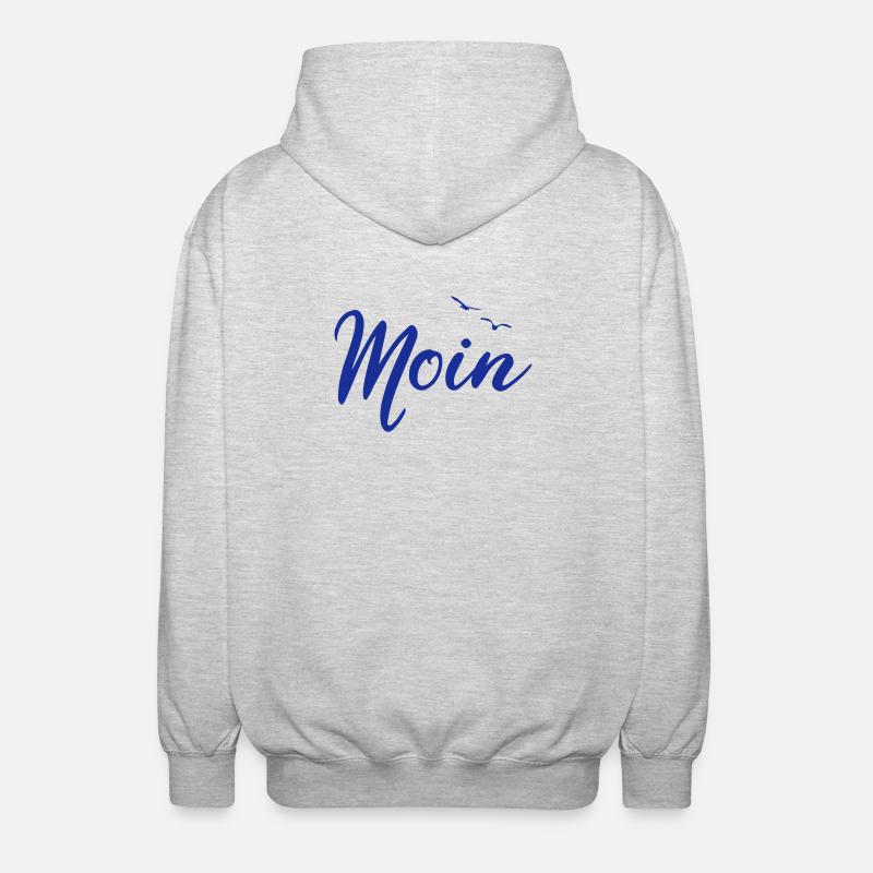 Moin & Möwen (D.I.Y.) - Unisex Kapuzenjacke - Hellgrau meliert