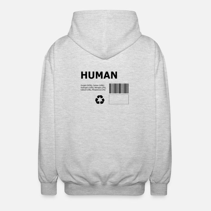 Human - Unisex Hooded Jacket - light heather grey