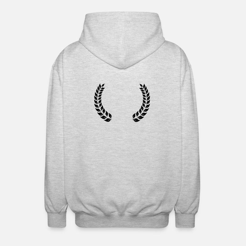 Couronne de laurier espace ouvert - Veste à capuche unisexe - gris clair chiné