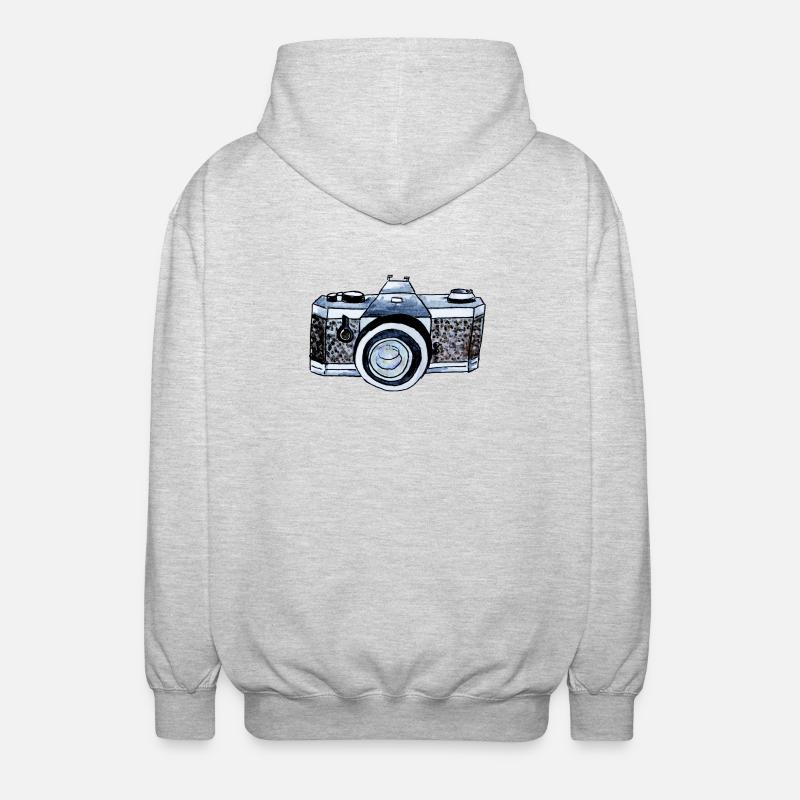Camera - Unisex Hooded Jacket - light heather grey