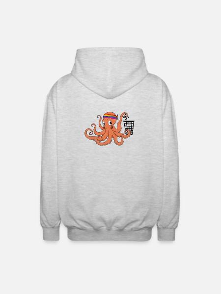 Oscar hasst Nazis - Unisex Kapuzenjacke - Hellgrau meliert