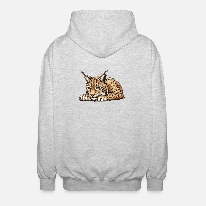 Lynx - Veste à capuche unisexe - gris clair chiné