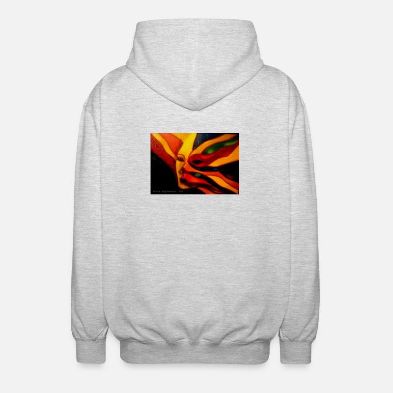 Traum von extravaganten Farben - Unisex Kapuzenjacke - Hellgrau meliert