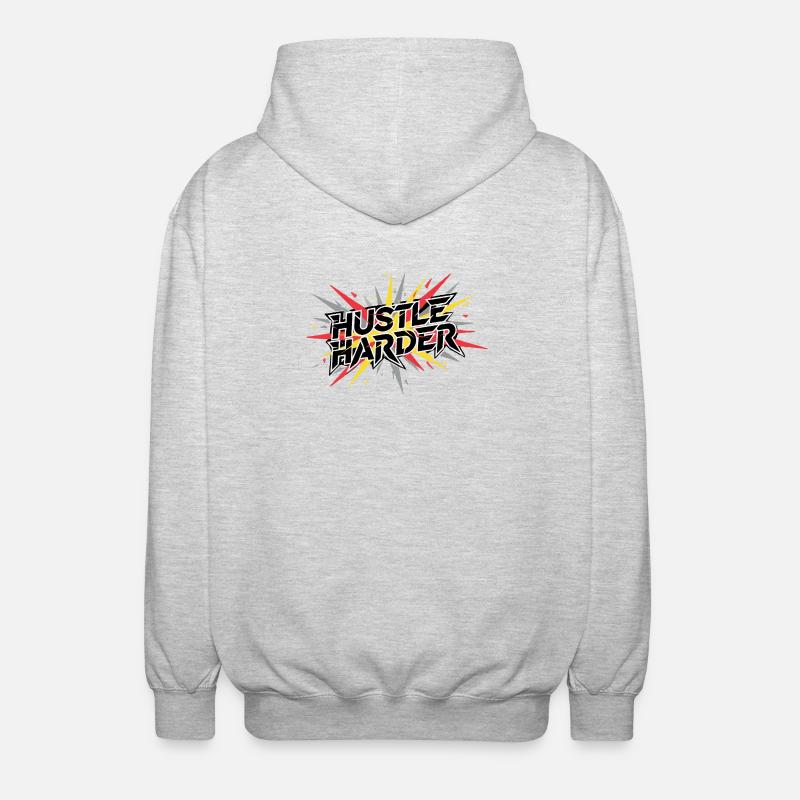 Hustle Graffiti Pulse - Veste à capuche unisexe - gris clair chiné