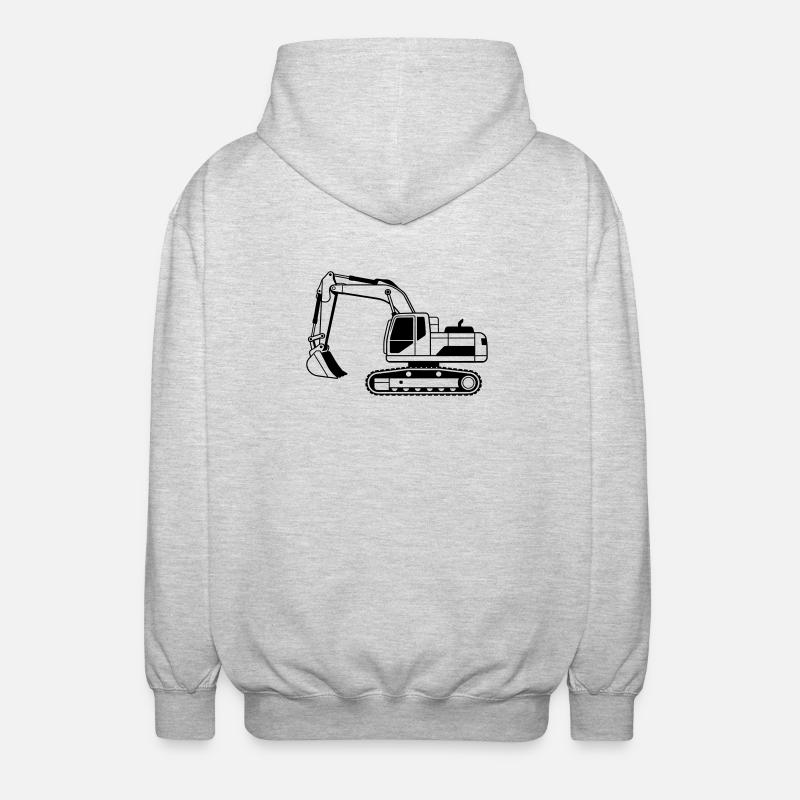 Excavatrice - Veste à capuche unisexe - gris clair chiné