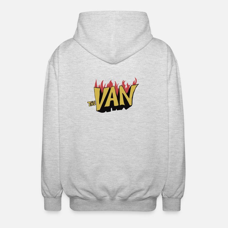 The Van Retro - Unisex Hooded Jacket - light heather grey