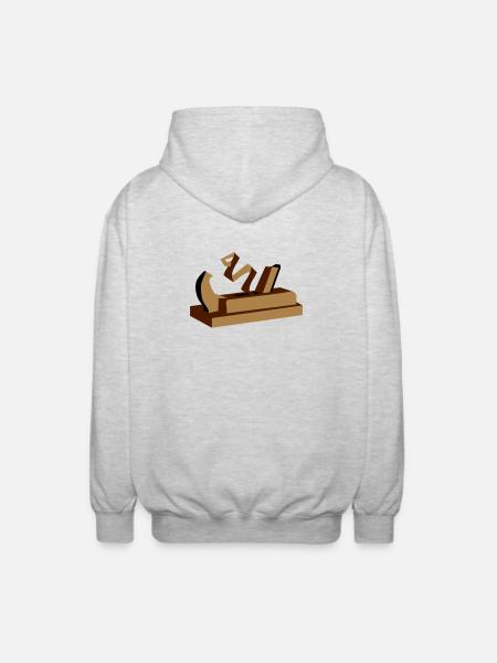Ein Hobel - Unisex Kapuzenjacke - Hellgrau meliert