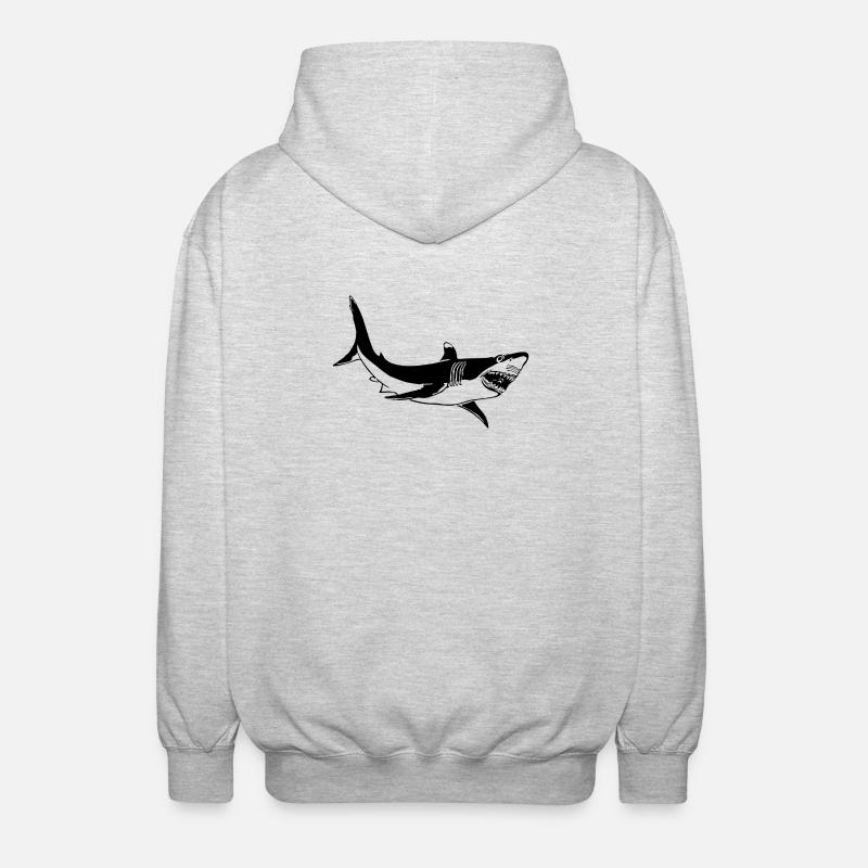 Requins - Veste à capuche unisexe - gris clair chiné