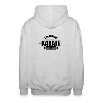 Karate The Legend - Veste à capuche unisexe - gris clair chiné - Dos - AI Model Male 185 light (185cm)