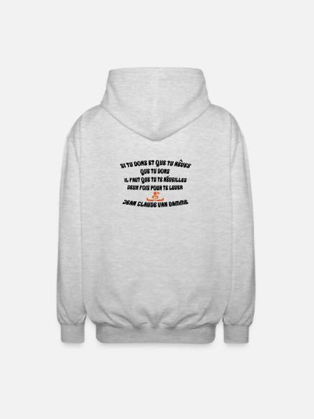 rever de dormir - Veste à capuche unisexe - gris clair chiné
