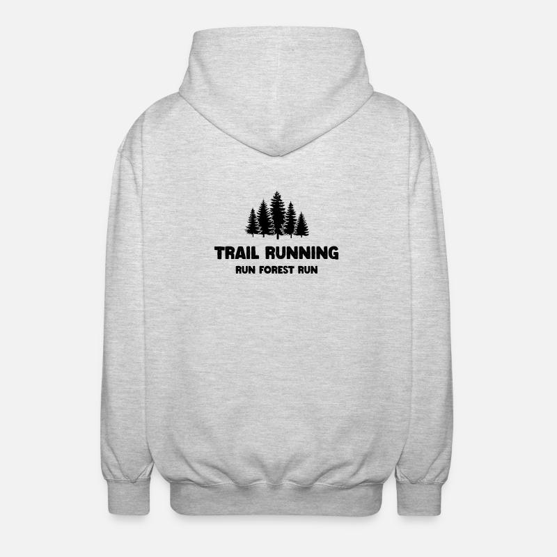 Trail Running - Run Forest Run - Unisex Hooded Jacket - light heather grey